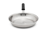Vollrath 672107 Wear-Ever Aluminum Fry Pan with Natural Finish and Black Silicone Handle 7"