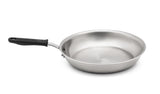 Vollrath 672110 Wear-Ever Aluminum Fry Pan with Natural Finish and Black Silicone Handle 10"
