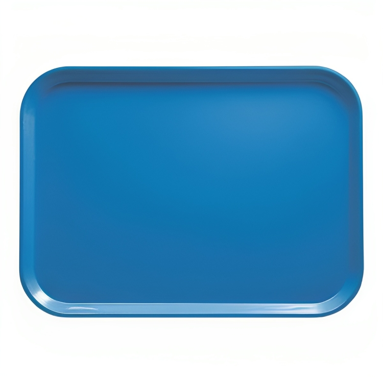 Cambro 1418105 14" x 18" Rectangular Horizon Blue Customizable Fiberglass Camtray - 12/Case