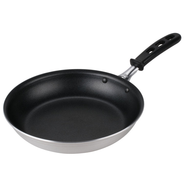 Vollrath 67610 Wear-Ever Fry Pans with SteelCoat x3 Interior and TriVent Silicone Handle 10" - Non-Stick Finish
