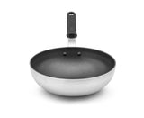 Vollrath 682311 Aluminum Stir-Fry Pan with SteelCoat x3 Nonstick Coating and Black Silicone Handle 11"