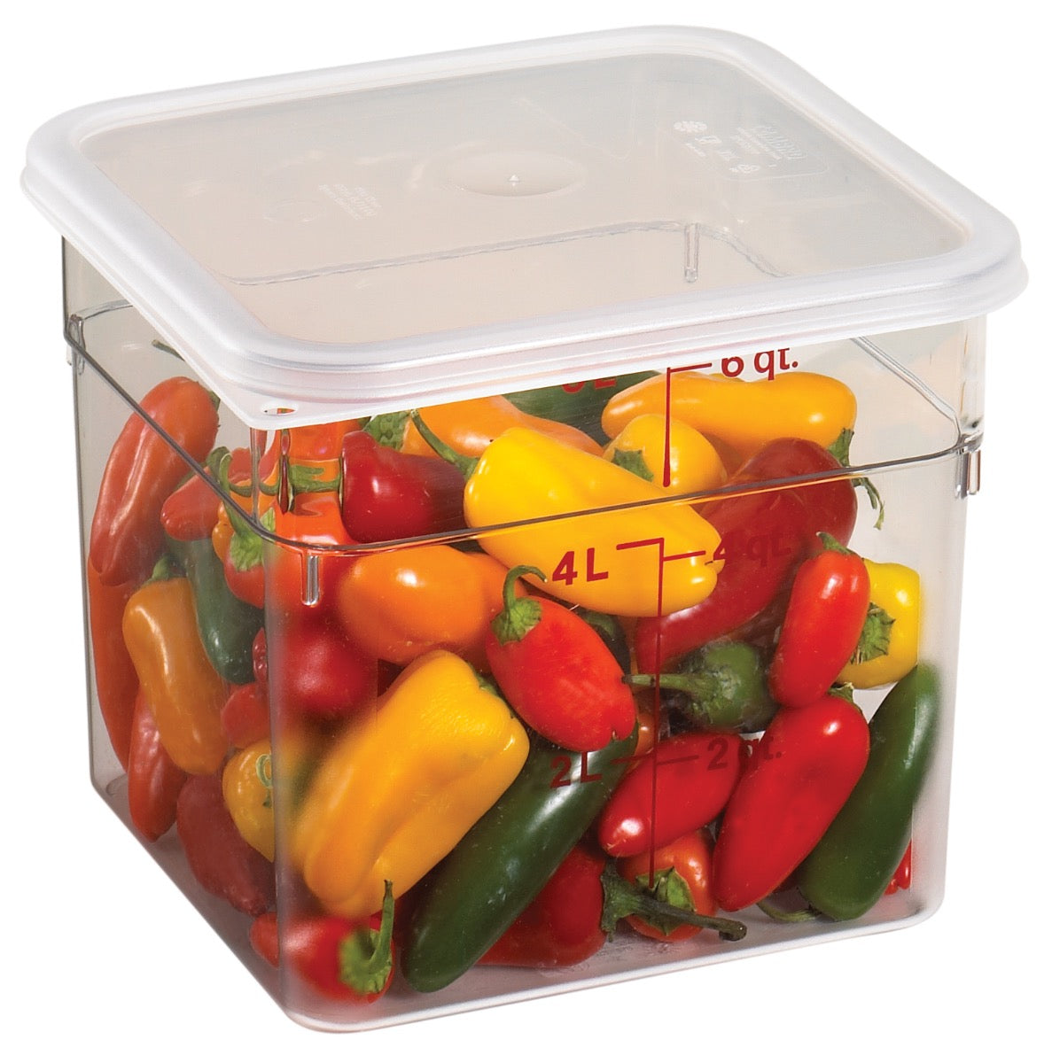 Cambro 6SFSCW135 Food Storage Container, Square, Camwear 6 qt.