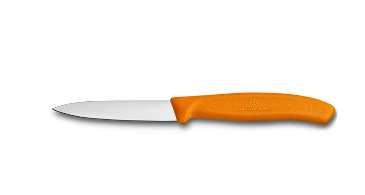 Victorinox - Swiss Army 6.7606.L119 Paring Knife w/ 3 1/4" Blade, Orange Polypropylene Handle