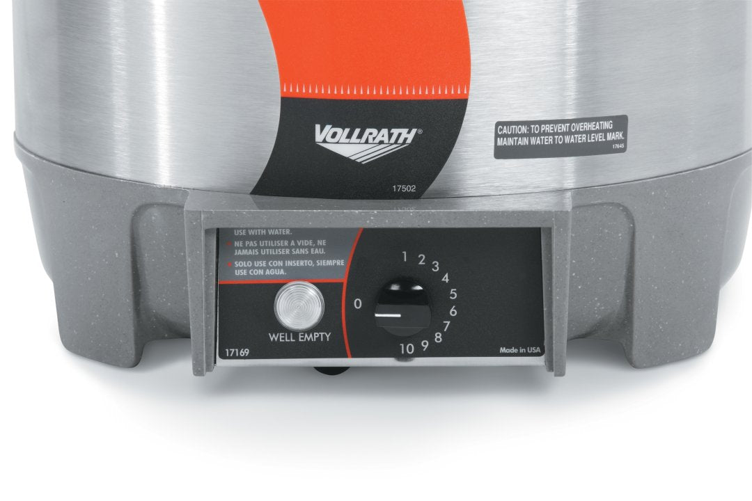 Vollrath 72017 Cayenne Round Heat 'N Serve Countertop Rethermalizer / Warmer 7 qt. - 120v