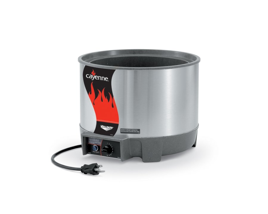 Vollrath 72021 Cayenne Round Heat 'N Serve Countertop Rethermalizer / Warmer 11 qt. - 120v