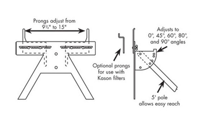 AllPoints 721548 Baffle Boss Hood Filter Lifting Tool
