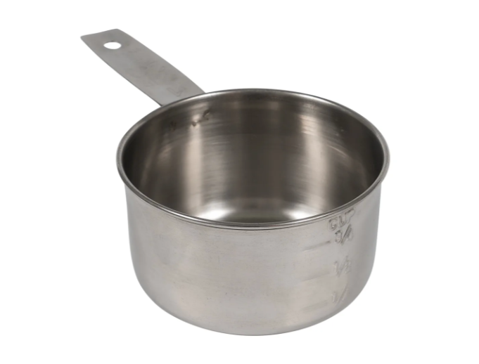 TableCraft 724D 1 Cup Stainless Steel Measuring Cup, Standard Weight