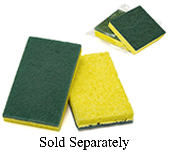 ACS 74-612 Medium Duty Scrubble Green Backed Scrubber Sponge 6" x 3-3/8" x 3/4"