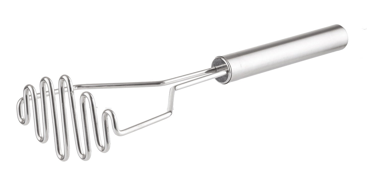 TableCraft 7412 Stainless Steel Potato Masher with 4-1/2" Diamond Face and Stainless Steel Handle 24"OAL - 12/Case