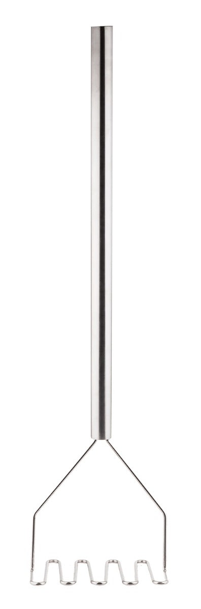 TableCraft 7412 Stainless Steel Potato Masher with 5-1/4" Square Face and Stainless Steel Handle 32"OAL - 5/Case