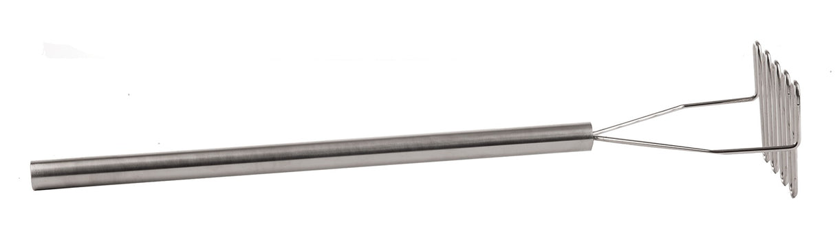 TableCraft 7412 Stainless Steel Potato Masher with 5-1/4" Square Face and Stainless Steel Handle 32"OAL - 5/Case
