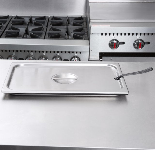 Vollrath 75219 Stainless Steel Steam Table Flat Slotted Food Pan Cover - Full Size
