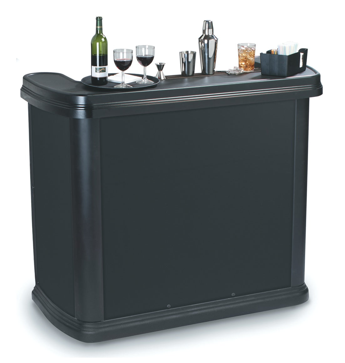 Carlisle 755003 Maximizer Portable Bar with 15 gal. Ice Bin 56" x 26-1/2" x 48" - Black
