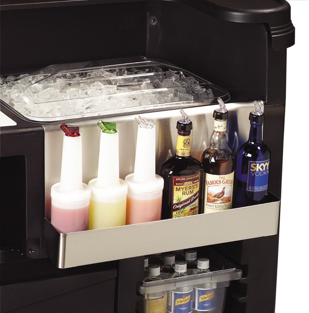 Carlisle 755003 Maximizer Portable Bar with 15 gal. Ice Bin 56" x 26-1/2" x 48" - Black
