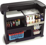 Carlisle 755003 Maximizer Portable Bar with 15 gal. Ice Bin 56" x 26-1/2" x 48" - Black