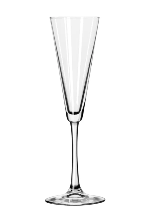 Libbey 7552 6 1/2 oz Vina Trumpet Flute Glass - Safedge Rim