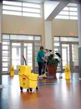 Rubbermaid FG758088YEL WaveBrake Side-Press Mop Bucket and Wringer 35 qt. - Yellow