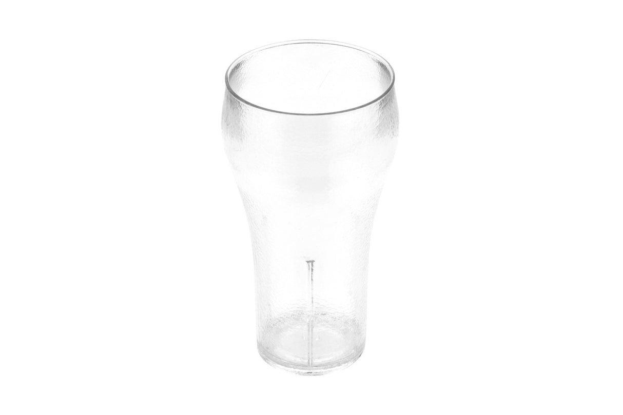 GET 7716-1-CL SAN Plastic Stackable Pebbled Textured Bell Soda Tumbler 16 oz. - Clear - 72/Case