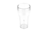 GET 7716-1-CL SAN Plastic Stackable Pebbled Textured Bell Soda Tumbler 16 oz. - Clear - 72/Case