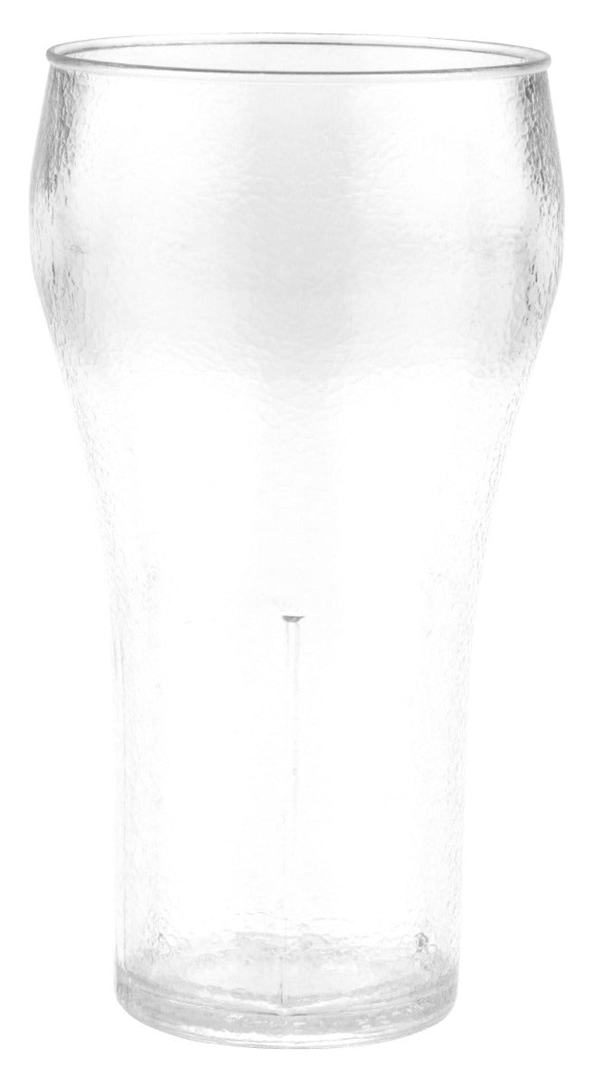 GET 7716-1-CL SAN Plastic Stackable Pebbled Textured Bell Soda Tumbler 16 oz. - Clear - 72/Case