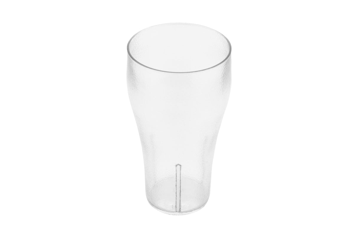 GET 7720-1-CL SAN Plastic Stackable Pebbled Textured Bell Soda Tumbler 20 oz. - Clear - 24/Case
