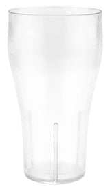 GET 7720-1-CL SAN Plastic Stackable Pebbled Textured Bell Soda Tumbler 20 oz. - Clear - 24/Case