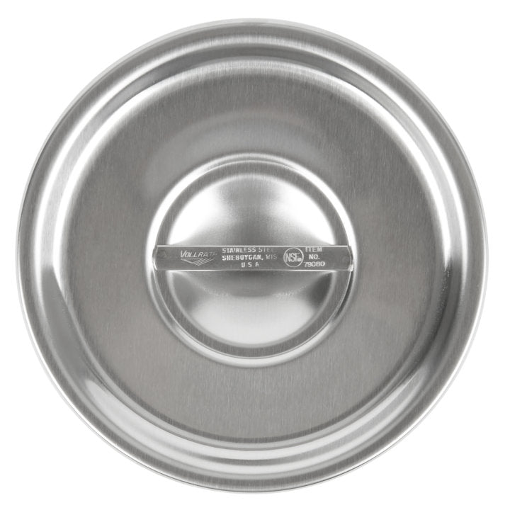 Vollrath 79080 Stainless Steel Bain Marie Pot Cover 6-3/4" for 3-1/2 qt. - 6ea/Case
