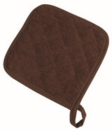 San Jamar 802TPH Terry Cloth Pot Holder 8"x 8" - Brown