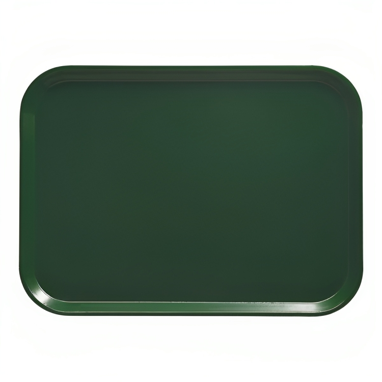 Cambro 1418119 14" x 18" Rectangular Sherwood Green Customizable Fiberglass Camtray - 12/Case