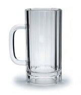 Encore Plastics 82825 Plastic Paneled Beer Mug with Handle 25 oz. - Clear - 12/Case