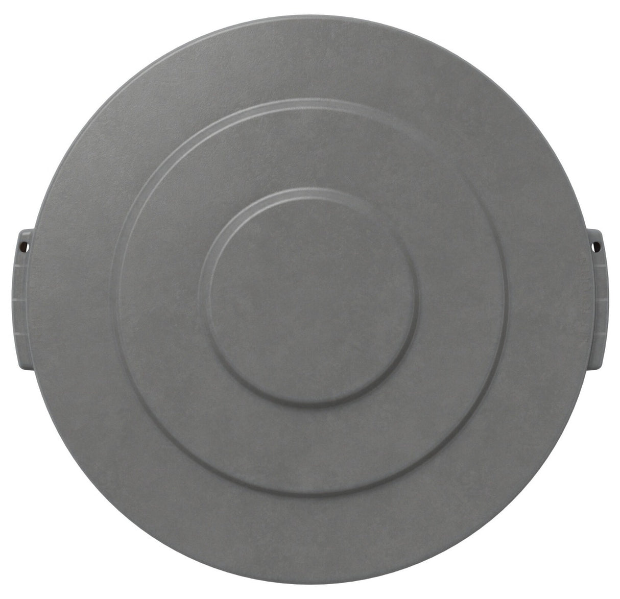 Carlisle 84101123 Bronco Plastic Round Flat Trash Can Lid for use with 10-Gallon Container - Gray