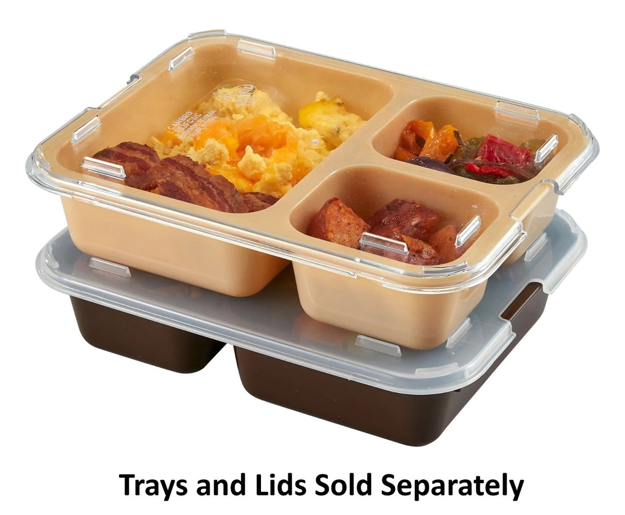 Cambro 853FCWC135 Camwear Tray-on-Tray Meal Delivery System Plastic Lid for 853FCW Insert Tray 8-13/16"L x 6-3/4"W x 1/4"D - Clear - 24/Case