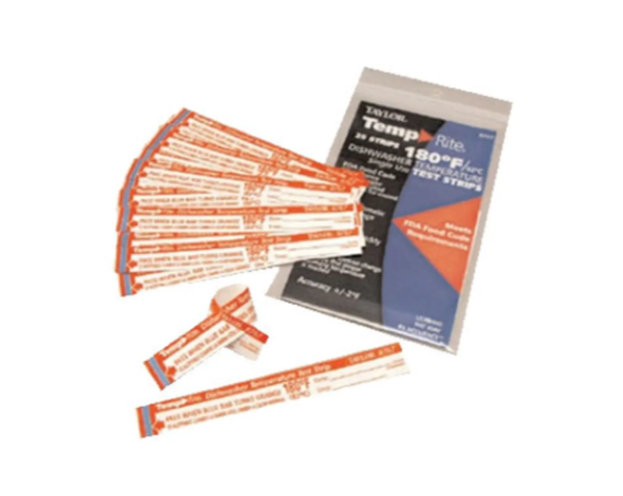 Taylor 8767J Dishwasher Temperature Test Strips, 180 F Degrees - 12ea/Case