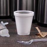 Dart 8J8 Insulated Foam Cup 8 oz (Case of 1000) Restaurant Disposable Cups