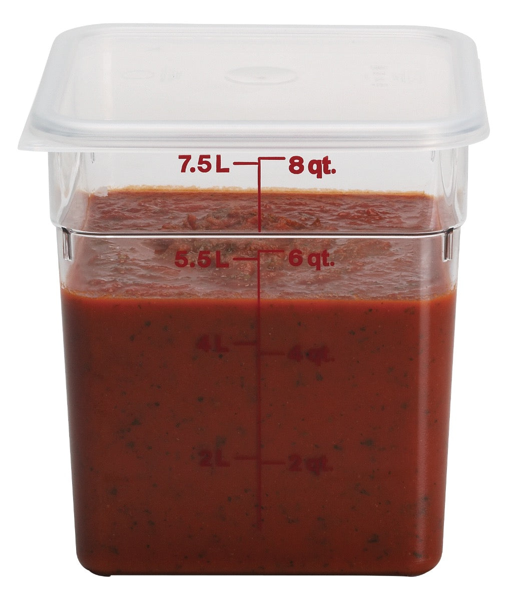 Cambro 8SFSCW135 Food Storage Container, Square, Camwear 8 qt.