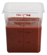 Cambro 8SFSCW135 Food Storage Container, Square, Camwear 8 qt.