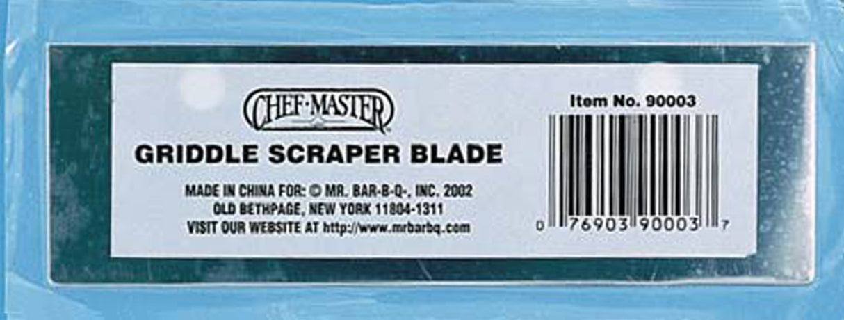 Chef Master 90003HD Stainless Steel Double-Sided Griddle Scraper Replacement Blade 5-1/2"