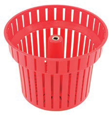 Chef Master 90005 Premium Plastic Manual Salad Dryer / Spinner with Brake 5 gal. - Red