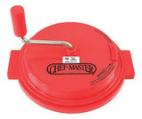 Chef Master 90005 Premium Plastic Manual Salad Dryer / Spinner with Brake 5 gal. - Red