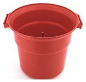 Chef Master 90005 Premium Plastic Manual Salad Dryer / Spinner with Brake 5 gal. - Red
