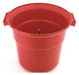 Chef Master 90005 Premium Plastic Manual Salad Dryer / Spinner with Brake 5 gal. - Red