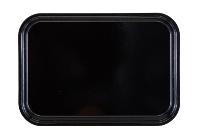 Cambro 913MT110 Rectangular Market Display Tray - 9" x 12 3/4" x 1", Black - 12ea/Case