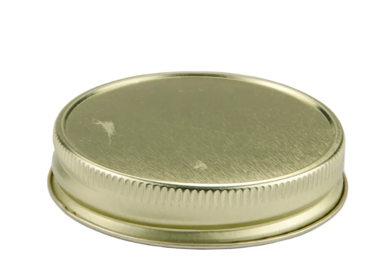 Libbey 92136 Drinking Jar Lid for 16oz Jars, Gold, Metal