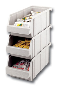 Cambro 6RS6480 Versa Condiment Organizer Rack with 6 Bins - Speckled Gray