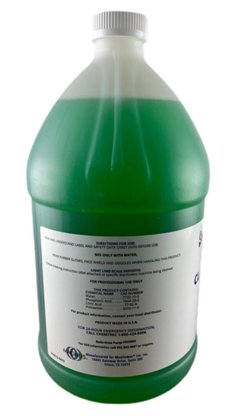 Manitowoc 9405803 Ice Machine Cleaner and DeScaler 1 gal. - Green - 4/Case