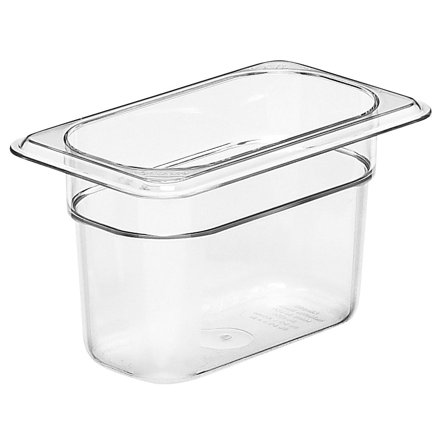 Cambro 94CW135 Camwear Polycarbonate Food Pan - 1/9 Size, 4" Deep - Clear