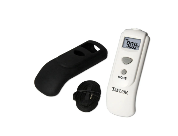 Taylor 9527 Digital Infrared Thermometer with Protective Rubber Boot and Lanyard - (67 to 428 Degrees F) - 2/Case