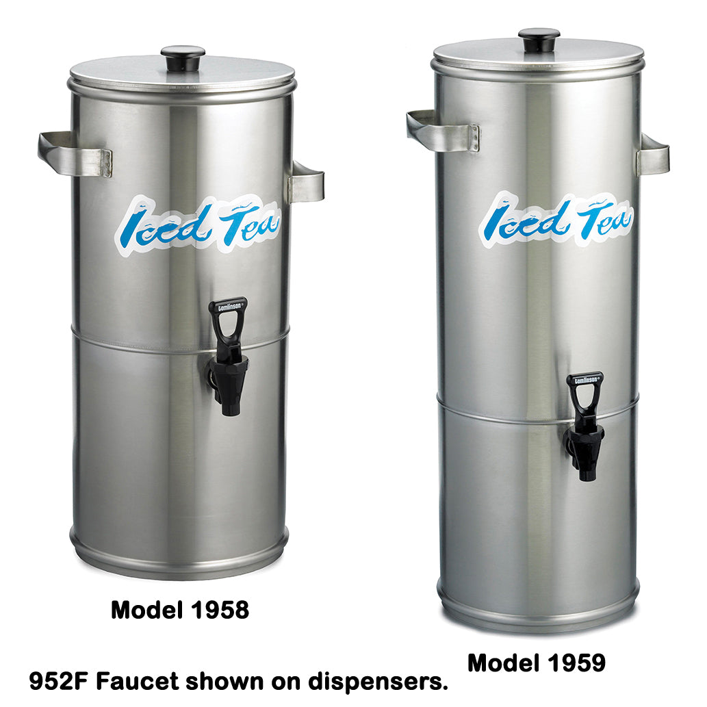 TableCraft 952F Tomlinson Black Heavy Duty Replacement Faucet - fits 1958 & 1959 Beverage Dispensers