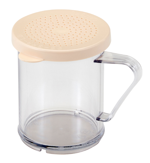 Cambro 96SKRD135 10 oz Shaker/Dredge w/ Lid for Salt & Pepper, Polycarbonate 12ea/Case