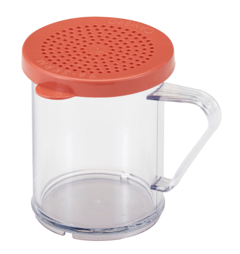 Cambro 96SKRM135 10 oz Shaker/Dredge w/ Medium Ground Lid, Polycarbonate 12ea/Case